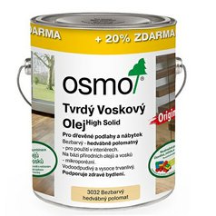 Tvrdý voskový olej bezbarvý hedvábný polomat(3032) 3 l OSMO Original