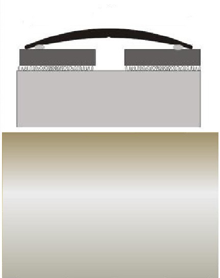 Profilteam Přechodová lišta oblá E07 Inox samolepicí 30 mm 93 cm