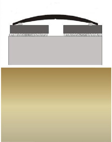 Profilteam Přechodová lišta oblá E02 Šampaň samolepicí 60 mm 100 cm