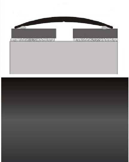 Profilteam Přechodová lišta oblá E03 Bronz samolepicí 60 mm 100 cm