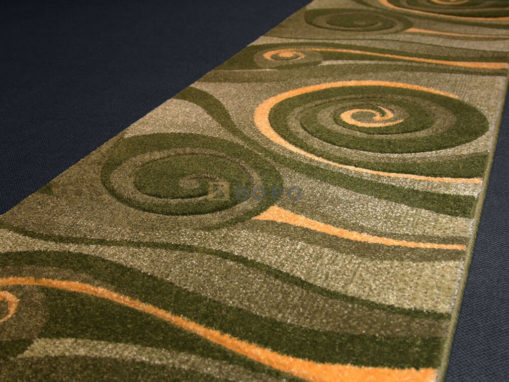Běhoun Friese 7095-Y koberec bytový šíře 1,0 m Zelená