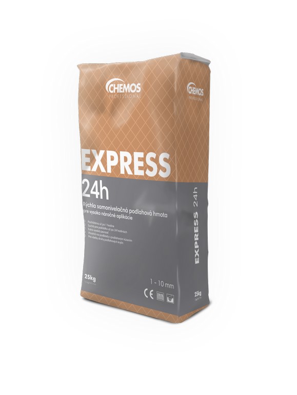 Samonivelační hmota Chemos Express 24H 25 kg + míchací barel