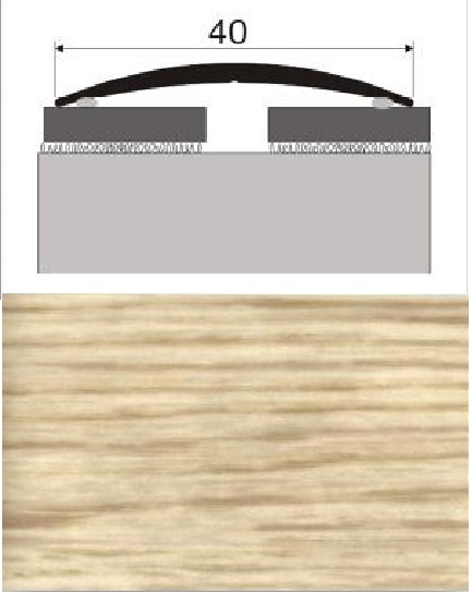 PROFIL Team přechodová lišta Dub bílý P26 40 mm x 100 cm samolepicí oblá